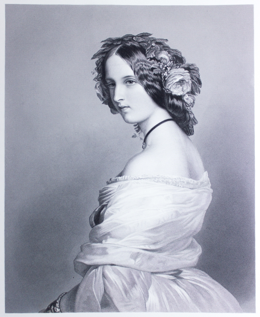 ‘Lady Constance’ after F. Winterhalter. Royal Collection Osborne, ca. 1852. 19th Century reproduction engraving.